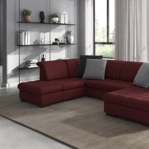 sit&more Wohnlandschaft Luxor U-Form, wahlweise mit Bettfunktion, Bettkasten und Kopfteilverstellung