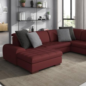 sit&more Wohnlandschaft Luxor U-Form, wahlweise mit Bettfunktion, Bettkasten und Kopfteilverstellung