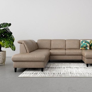 sit&more Wohnlandschaft Maggiore U-Form, wahlweise mit Kopfteilverstellung, Bettfunktion und Stauraum