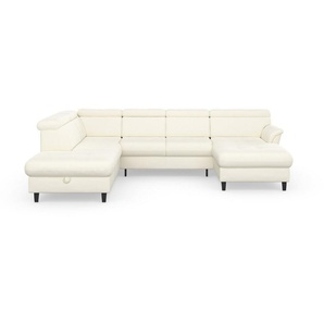 sit&more Wohnlandschaft Marano U-Form, inklusive Kopfteilverstellung, wahlweise mit Bettfunktion, Bettkasten