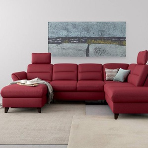 sit&more Wohnlandschaft Mellum U-Form, Federkern, wahlweise mit Bettfunktion, Stauraum und Armteilfunktion