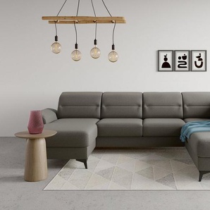 sit&more Wohnlandschaft Sinatra U-Form, optional mit Kopfteilverstellung und Armteilfunktion, Metallfüße