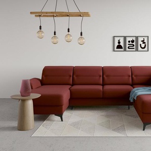 sit&more Wohnlandschaft Sinatra U-Form, optional mit Kopfteilverstellung und Armteilfunktion, Metallfüße
