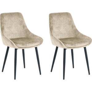SIT Polsterstuhl (Set, 2 St), glamouröser Bezug in Samtoptik