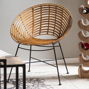 2er Set Rattansessel inkl Kissen beige massivholz Rattanstuhl Esszimmerstühle
