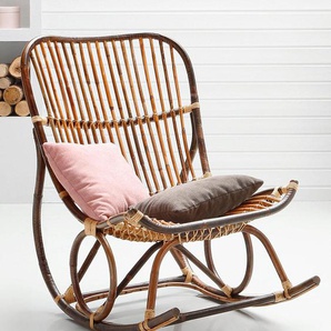 Schaukelstuhl SIT Vintage Stühle Gr. B/H/T: 68 cm x 102 cm x 102 cm, beige (natur) Schaukelstühle Stühle handgefertigt