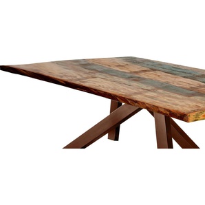 Tischplatte SIT Tischplatten Gr. B/T/H: 180 cm x 100 cm x 4 cm, bunt Esstischplatte Esstisch-Zubehör Tischplatte Zubehör für Esstische Tischplatten aus recyceltem Altholz, in Vintage Optik
