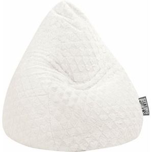 Sitting Point Sitzsack Sitzsack FLUFFY HEARTS XL, Plüschsitzsack mit Herzoptik