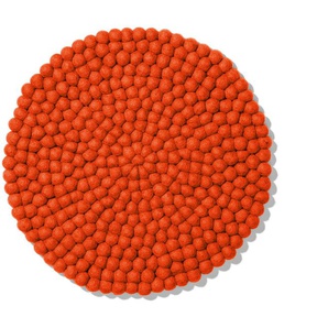 Sitzauflage Lotta myfelt Filzkugeln rot, 1.5 cm