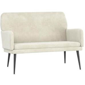 Sitzbank, Bettbank Creme 108x79x79 cm Samt Vidaxl