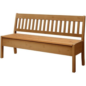 Sitzbank Boston 169cm Braun/Kiefer Laugenfarbig ohne Armlehnen