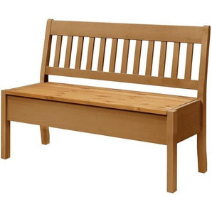 Sitzbank Boston I 131cm Braun/Kiefer Laugenfarbig