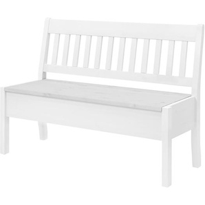 Sitzbank Boston I 131cm Weiß/Kiefer Weiß