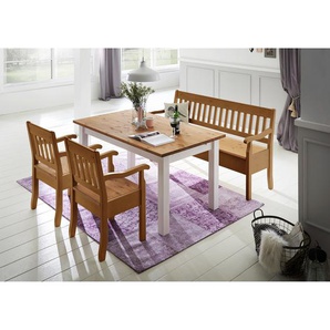 Sitzbank Boston II 169cm Braun/Kiefer Laugenfarbig