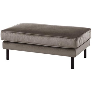 Sitzbank Samt 111 x 45 x 66cm Braun/Muskat