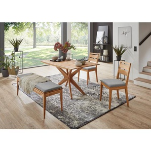 Sitzbank Elkton 140cm Braun/Grau