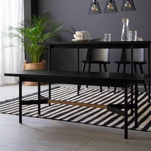 Sitzbank Jelling 140 x 45 x 36cm Schwarz