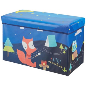 Sitzbank mit Stauraum  Pfadfinder Camp ¦ blau ¦ Bezug: 100% Polyester, Füllung: 100% Polyurethan, Einlagen aus Pappe ¦ Maße (cm): B: 60 H: 30,5 T: 35
