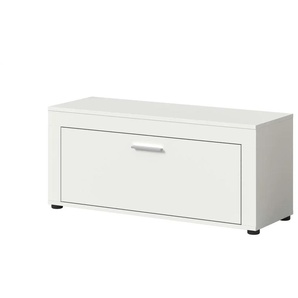 Sitzbank - weiß - Materialmix - 100 cm - 44 cm | Möbel Kraft