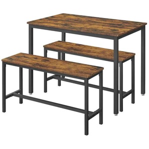 Sitzgruppe 3-er Set  Vasagle ¦ braun ¦ Maße (cm): B: 110 H: 75