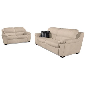 Sitzgruppe COTTA Dani Sitzmöbel-Sets Gr. T: 89 cm, Lu x us-Microfaser, beige Couchgarnituren Sets Garnitur: 2-Sitzer und 2,5-Sitzer