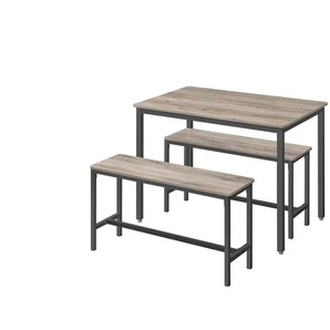 Sitzgruppe - grau - Materialmix - 110 cm - 75 cm | Möbel Kraft