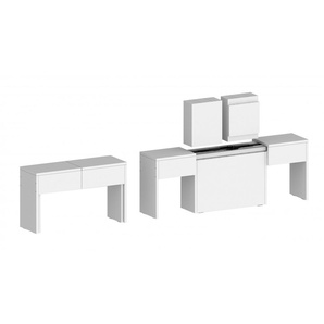 Sitzgruppe INOSIGN Praktika Sitzmöbel-Sets Gr. B/H/T: 290 cm x 45 cm x 25 cm, Metallauszug, weiß (weiß hochglanz) Essbank Essbänke