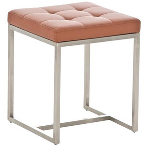 Sitzhocker - BRIT 2 - Hocker Sessel Kunstleder Hellbraun ...