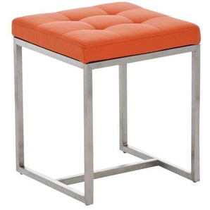 Sitzhocker - BRIT 2 - Hocker Sessel Kunstleder Orange 40x...