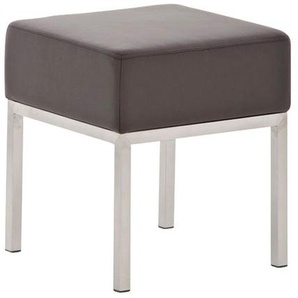 Sitzhocker - LONI 2 - Hocker Sessel Kunstleder Braun 40x4...