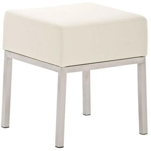 Sitzhocker - LONI 2 - Hocker Sessel Kunstleder Creme 40x4...