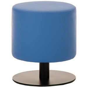 Sitzhocker - Max 2 - Hocker Rundhocker Kunstleder Blau 38...