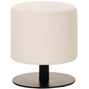 Sitzhocker - Max 2 - Hocker Rundhocker Kunstleder Weiss 3...