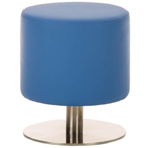 Sitzhocker - Max 3 - Hocker Rundhocker Kunstleder Blau 38...