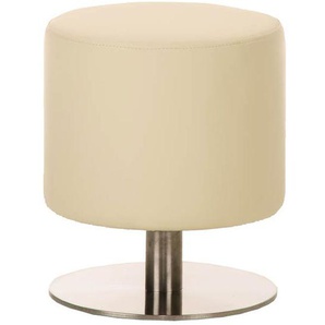 Sitzhocker - Max 3 - Hocker Rundhocker Kunstleder Creme 3...