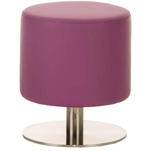 Sitzhocker - Max 3 - Hocker Rundhocker Kunstleder Lila 38...