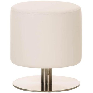 Sitzhocker - Max 3 - Hocker Rundhocker Kunstleder Weiss 3...