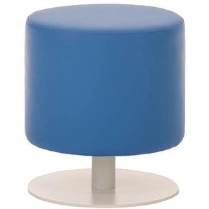 Sitzhocker - Max - Hocker Rundhocker Kunstleder Blau 38x3...
