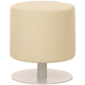 Sitzhocker - Max - Hocker Rundhocker Kunstleder Creme 38x...