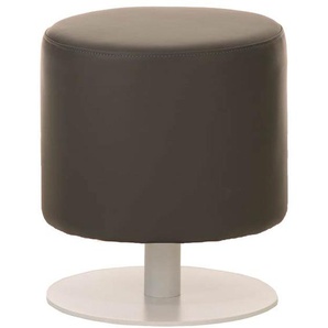 Sitzhocker - Max - Hocker Rundhocker Kunstleder Grau 38x3...