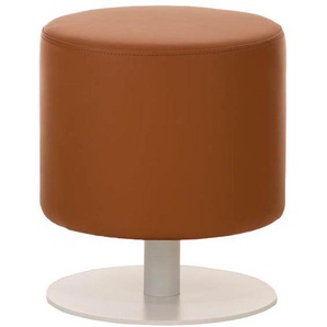 Sitzhocker - Max - Hocker Rundhocker Kunstleder Hellbraun...