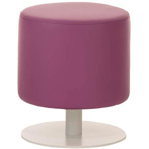 Sitzhocker - Max - Hocker Rundhocker Kunstleder Lila 38x3...