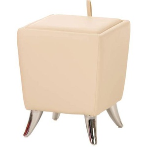 Sitzhocker - Ria - Hocker Schminkhocker Kunstleder Creme ...