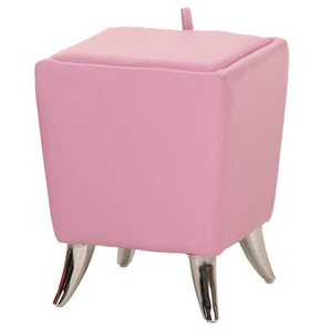 Sitzhocker - Ria - Hocker Schminkhocker Kunstleder Pink 3...