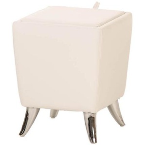 Sitzhocker - Ria - Hocker Schminkhocker Kunstleder Weiss ...