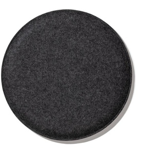 Sitzkissen gepolstert Chiemgauer Weberei Schurwolle anthrazit grau, Designer Chiemgau factory, 2.7 cm