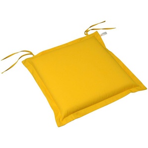 Sitzkissen INDOBA Premium Dekokissen_Sitzkissen_Kissenhüllen Gr. B/L: 50 cm x 50 cm, 4 St., gelb (gelb, unifarben) Sitzkissen 4er Set