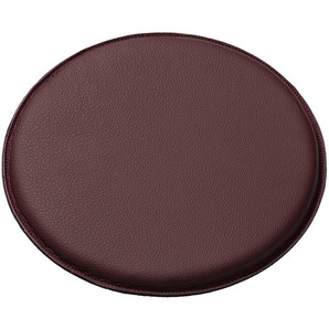 Sitzkissen Chiemgauer Weberei Leder bordeaux rot, Designer Chiemgau factory, 2.7 cm