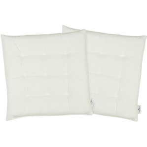 Sitzkissen TOM TAILOR Dove Dekokissen_Sitzkissen_Kissenhüllen Gr. B/L: 40 cm x 40 cm, 2 St., Baumwolle, beige (champagner, unifarben) Stuhlkissen Kopfkissen TOM TAILOR unifarbenes, abgestepptes Sitzkisssen DOVE, 2er Pack
