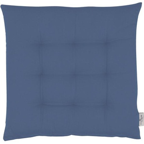 Sitzkissen TOM TAILOR Dove Dekokissen_Sitzkissen_Kissenhüllen Gr. B/L: 40 cm x 40 cm, 2 St., Baumwolle, blau (jeansblau, unifarben) Stuhlkissen Kopfkissen TOM TAILOR unifarbenes, abgestepptes Sitzkisssen DOVE, 2er Pack